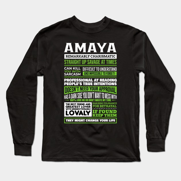 Amaya Long Sleeve T-Shirt by GrimdraksJokes